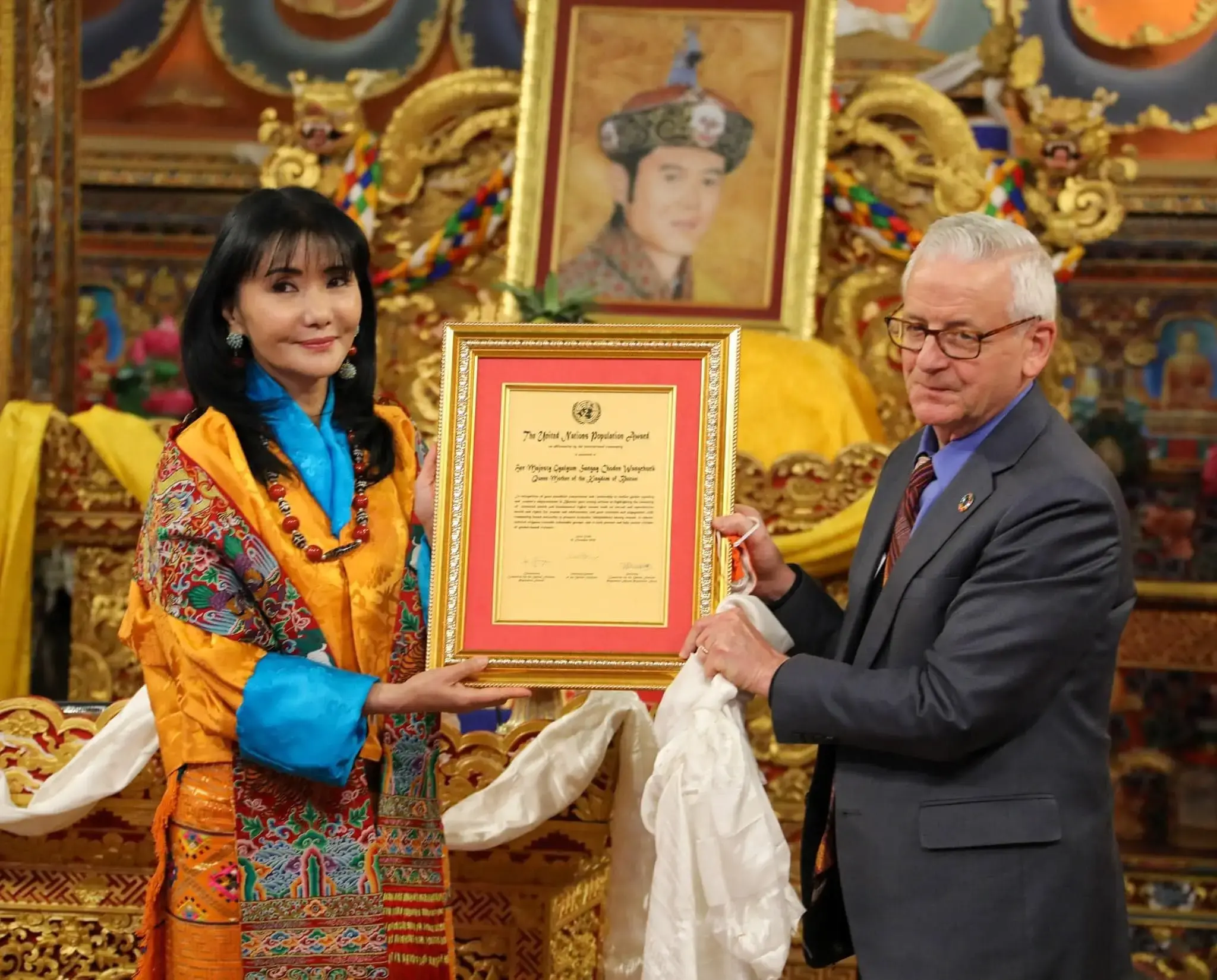 UNFPA Goodwill Ambassador to Bhutan awarded the individual laureate for the 2020 UN Population Award